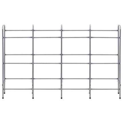 Supporto con Ripiani per 12 Casse Argento 190x33x116 cm Acciaio