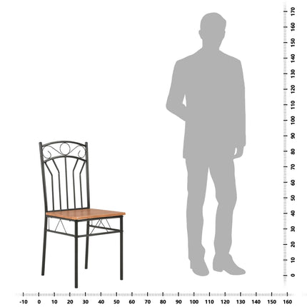 Sedie per Sala da Pranzo 4 pz Marroni in MDF