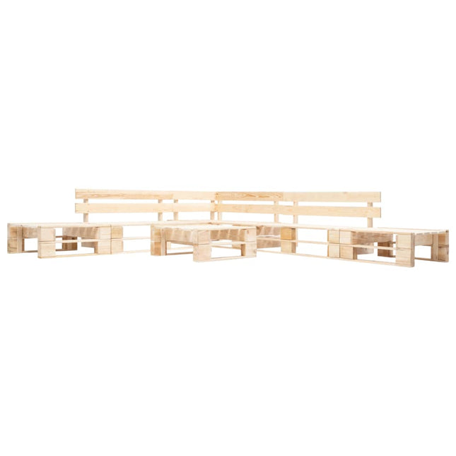 Set Divani da Giardino con Pallet 6 pz Naturale in Legno