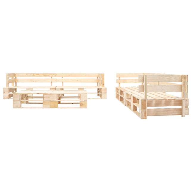 Set Divani da Giardino con Pallet 6 pz in Legno Naturale