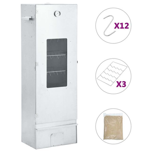 Affumicatore e Forno BBQ con 1kg di Trucioli 44,5x29x124 cm