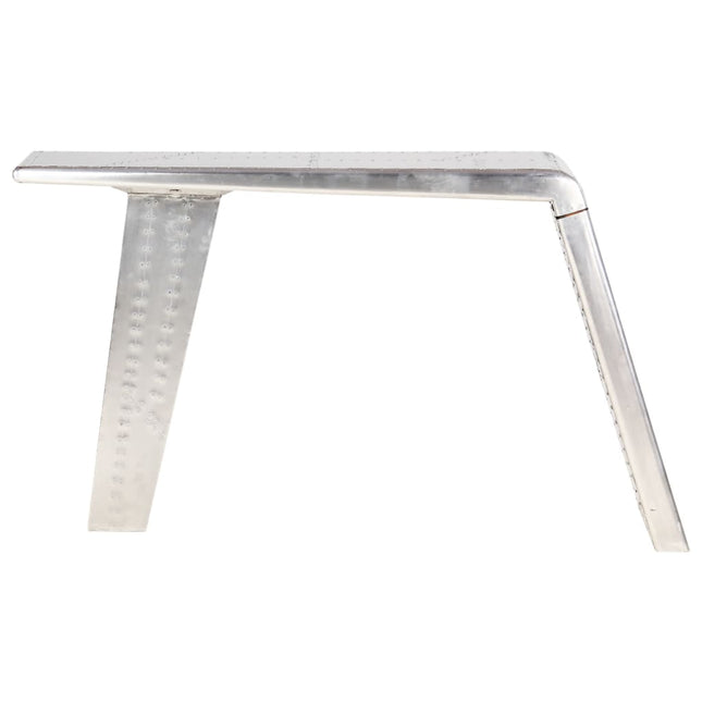 Scrivania Aviator Argento 112x50x76 cm Metallo