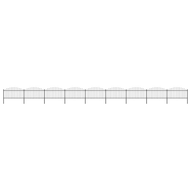 Recinto Giardino Punta a Lancia (1,25-1,5)x15,3 m Acciaio Nero