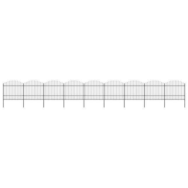 Recinto Giardino Punta a Lancia (1,5-1,75)x15,3m Acciaio Nera