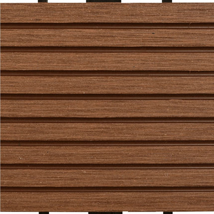 Piastrelle per Decking 22 pz 30x30cm 2mq in WPC Marrone