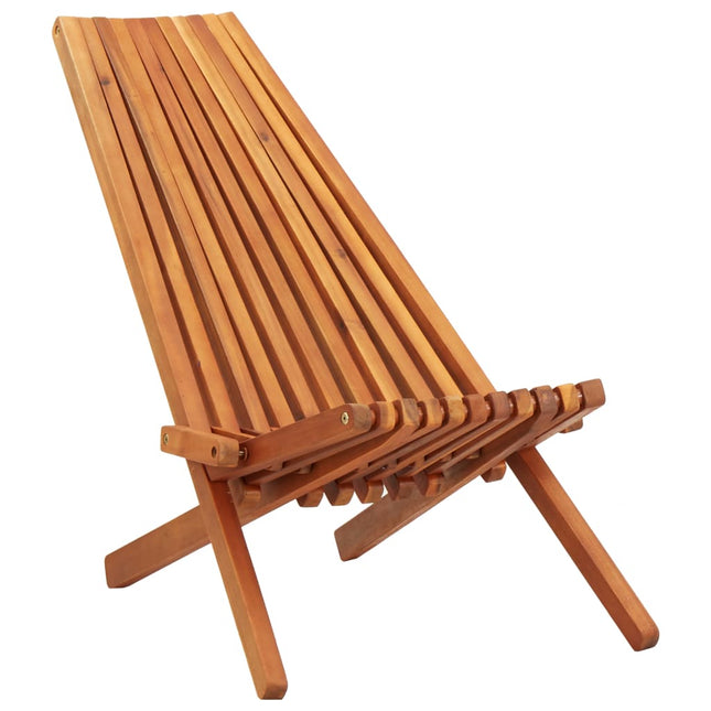 Sedia a Sdraio da Esterno Pieghevole Legno Massello di Acacia