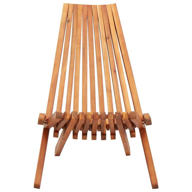 Sedia a Sdraio da Esterno Pieghevole Legno Massello di Acacia