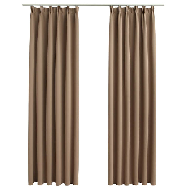 Tende Oscuranti con Ganci 2 pz Grigio Talpa 140x175 cm