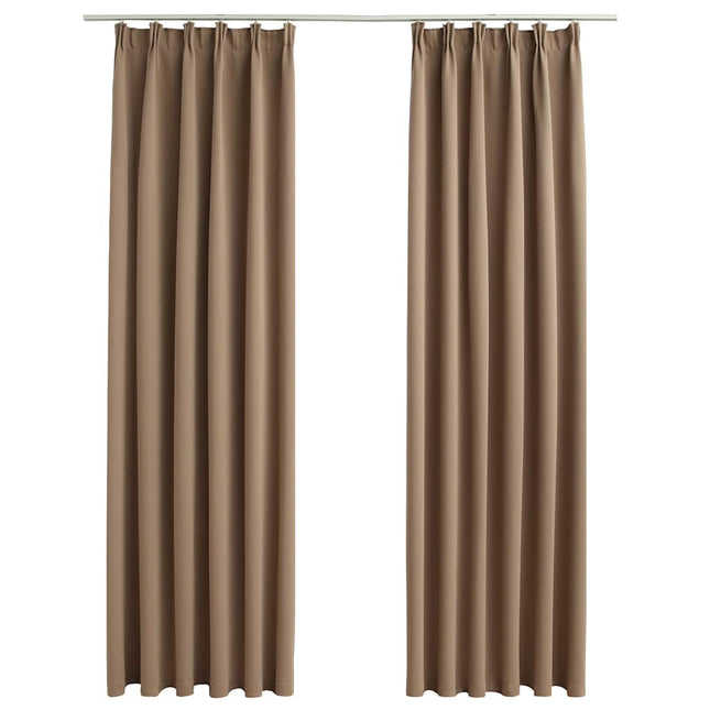 Tende Oscuranti con Ganci 2 pz Grigio Talpa 140x245 cm
