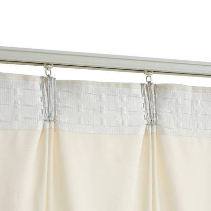Tenda Oscurante con Ganci Crema in Velluto 290x245 cm