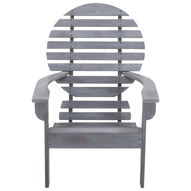 Sedia Adirondack in Legno Massello di Acacia Grigia