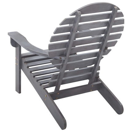 Sedia Adirondack in Legno Massello di Acacia Grigia