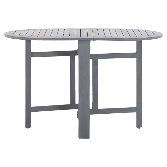 Tavolo da Giardino Grigio 120x70x74 cm Legno Massello di Acacia
