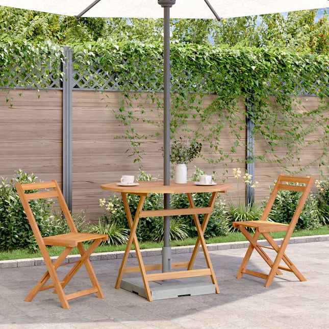 Tavolo da Giardino Pieghevole 90x75 cm in Massello d'Acacia