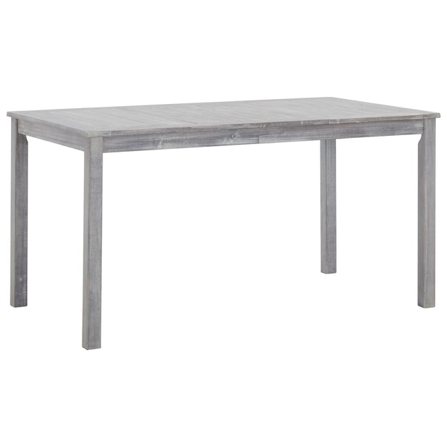 Set Pranzo da Giardino 7 pz Grigio Slavato in Massello d'Acacia