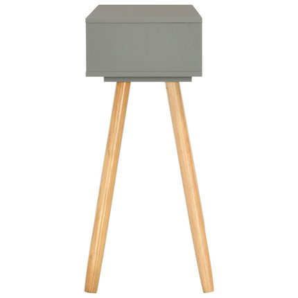Tavolo Consolle Grigio 80x30x72 cm in Legno Massello di Pino