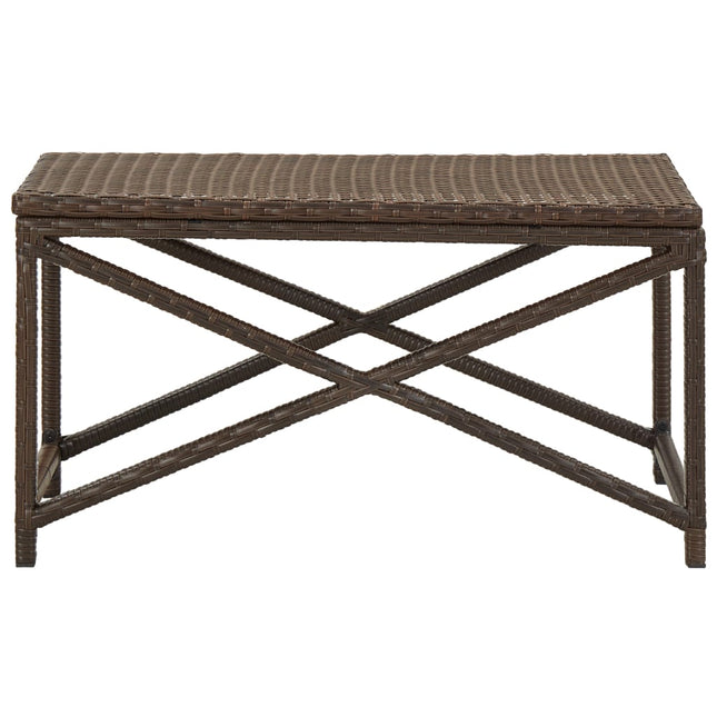 Panchina da Giardino 80 cm in Polyrattan Marrone