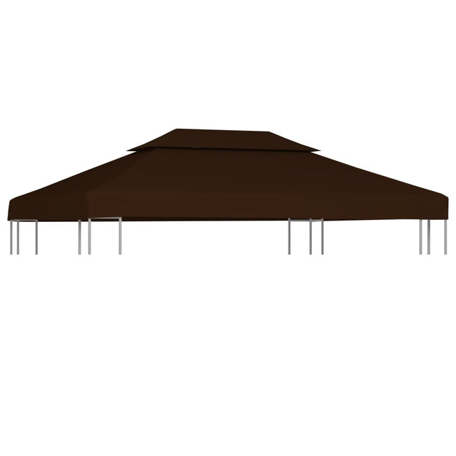 Copertura Superiore per Gazebo a 2 Strati 310g/mÃ‚Â² 4x3m Marrone