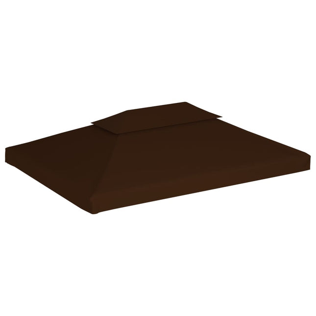 Copertura Superiore per Gazebo a 2 Strati 310g/mÃ‚Â² 4x3m Marrone