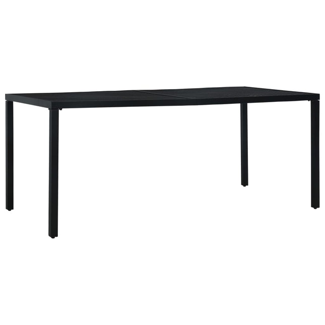 Tavolo da Giardino Nero 180x83x72 cm in Acciaio