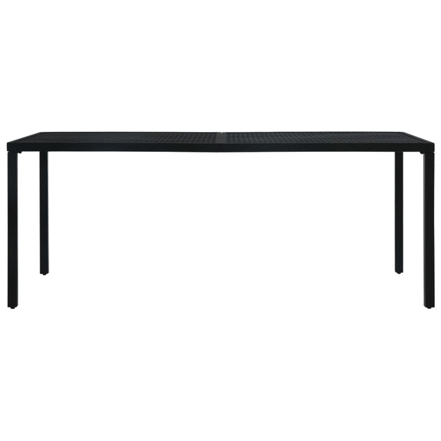 Tavolo da Giardino Nero 180x83x72 cm in Acciaio