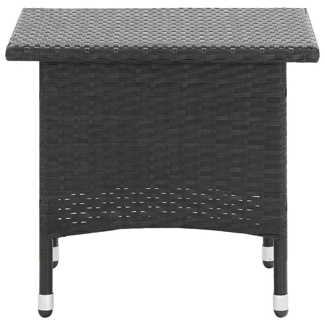 Tavolino da TÃƒÂ¨ Nero 50x50x47 cm in Polyrattan