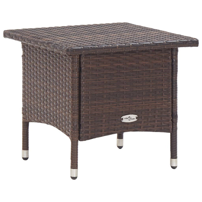 Tavolino da TÃ¨ Marrone 50x50x47 cm in Polyrattan
