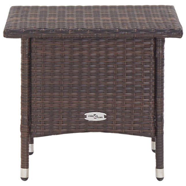 Tavolino da TÃ¨ Marrone 50x50x47 cm in Polyrattan
