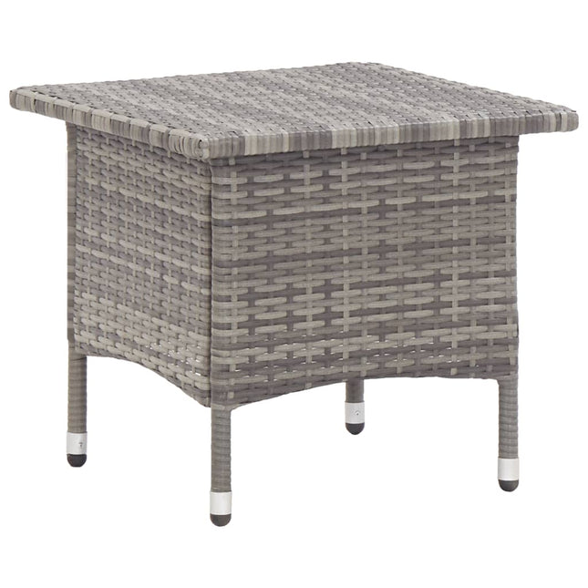 Tavolino da TÃ¨ Grigio 50x50x47 cm in Polyrattan