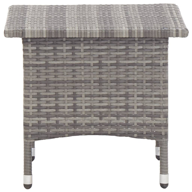 Tavolino da TÃ¨ Grigio 50x50x47 cm in Polyrattan