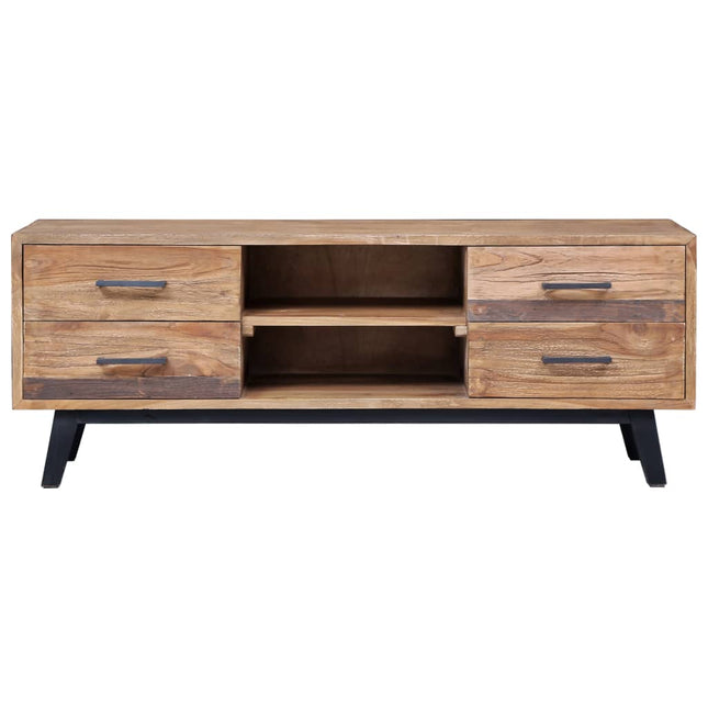 Mobile Porta TV 120x30x45 cm in Legno Massello di Teak
