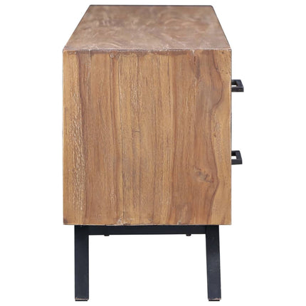 Mobile Porta TV 120x30x45 cm in Legno Massello di Teak
