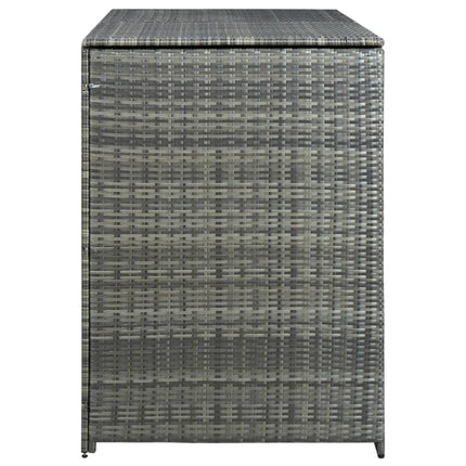 Copribidone Rifiuti Doppio in Polyrattan Antracite 148x77x111cm