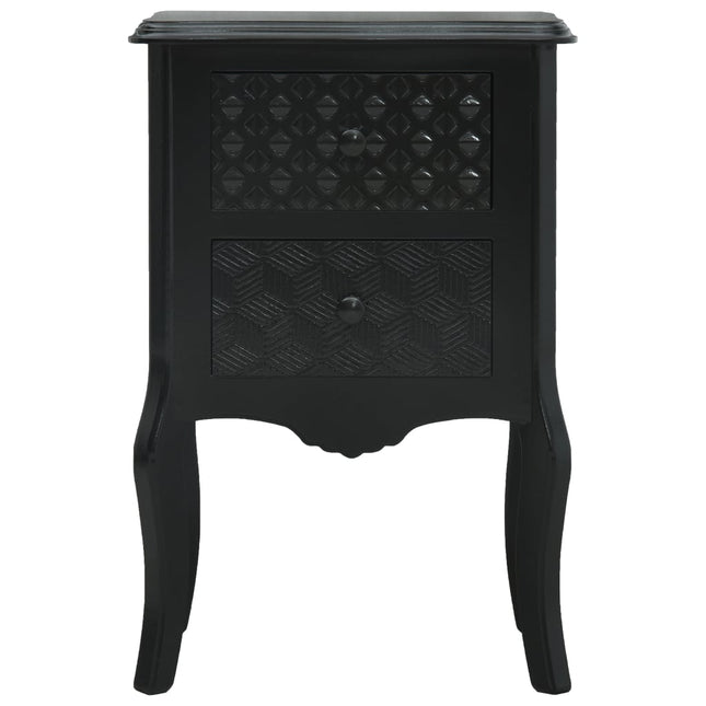 Comodino Nero 43x32x65 cm in MDF
