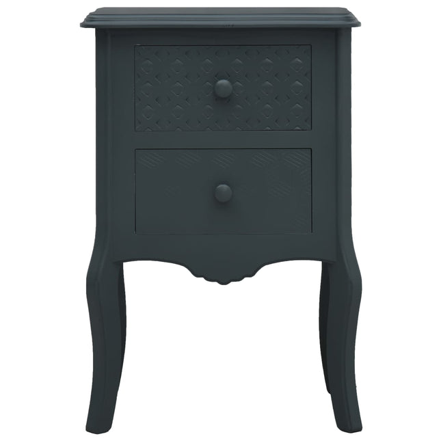 Comodino Grigio 43x32x65 cm in MDF