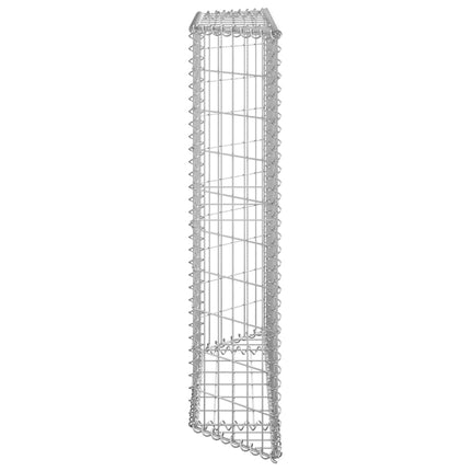 Gabbione Letto Rialzato Trapezio Acciaio Zincato 100x20x100 cm