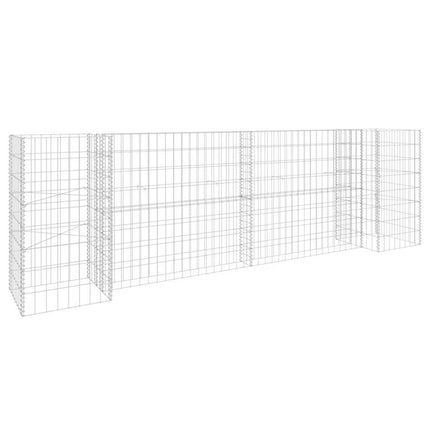 Gabbione Fioriera ad "H" in Filo di Acciaio 260x40x80 cm