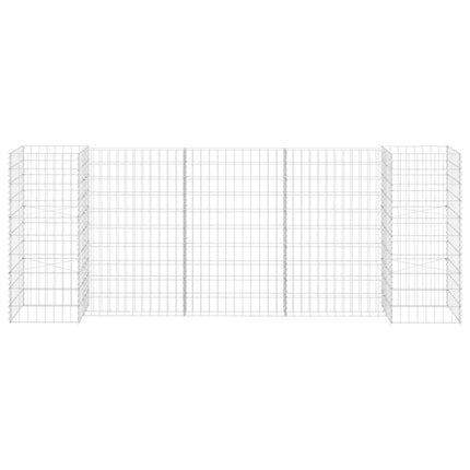 Gabbione Fioriera ad "H" in Filo di Acciaio 260x40x100 cm