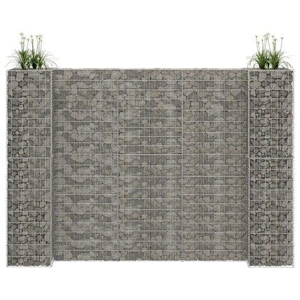 Gabbione Fioriera ad "H" in Filo di Acciaio 260x40x200 cm