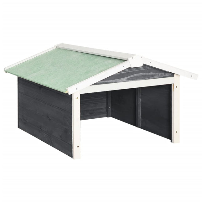 Casetta per Tosaerba Robotizzato 72x87x50cm Grigia Bianca Abete