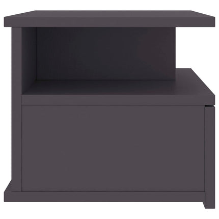 Comodini Pensili 2pz Grigi 40x31x27 cm in Legno Multistrato