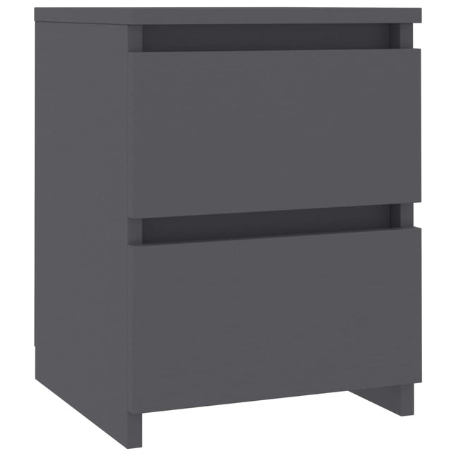 Comodino Grigio 30x30x40 cm in Legno Multistrato