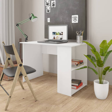 Scrivania Bianca 110x60x73 cm in Legno Multistrato