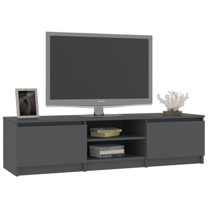 Mobile Porta TV Grigio 140x40x35,5 cm in Legno Multistrato