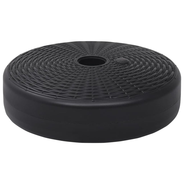 Base per Ombrellone Riempibile con Sabbia/Acqua 24L Nera