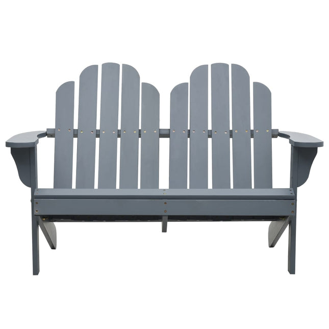 Sedia Adirondack Doppia in Legno Grigio