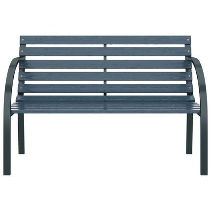 Panchina da Giardino 120 cm Grigia in Legno