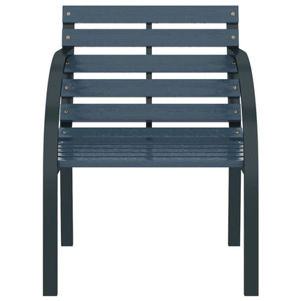 Sedie da Giardino 2 pz Grigie in Legno