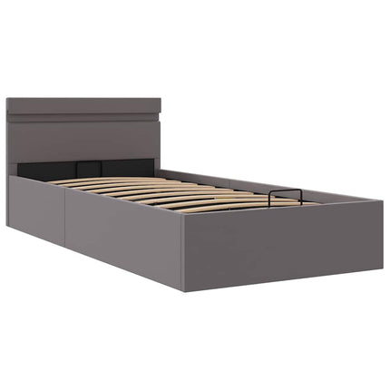 Giroletto Contenitore Idraulico LED Grigio Similpelle 100x200cm