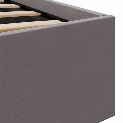 Giroletto Contenitore Idraulico LED Grigio Similpelle 160x200cm